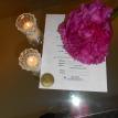 Bridal Bouquet, along with the marriage certificate that I made for the couple.