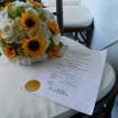 Bride's Bouquet, along with the marriage certificate that I made for the couple.
