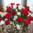Red and White Rose Centerpiece