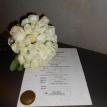 Bride's Bouquet, along with the marriage certificate that I made for the couple.